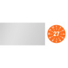 Kontrolná nálepka pre kábel 27, oranžová, samolepka, 60 x 20 mm, 5 x 16 ks