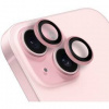 Tvrdené sklo Obal:Me ochrana šošoviek pre Apple iPhone 15/15 Plus Pink 8596311278938