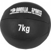 Gorilla Sports Kožený medicinbal, 7 kg, čierny