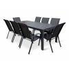 Súprava záhradného nábytku kovová Texim čierna 9 dielna