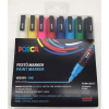 Posca Uni-Ball PC-3M, viacfarebný, viacfarebný, 8 farieb, jemný, 0,9 mm,