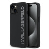 Karl Lagerfeld 3D Rubber Glitter Logo zadný kryt pre iPhone 13 Black