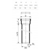 Vnitřní kanalizační potrubí Magnaplast Skolan O 110mm, 0,5m