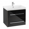 Villeroy & Boch Avento Umývadlová skrinka, 63x51x45 cm, 2 zásuvky, Crystal Black A89000B3