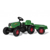 Šliapací traktor Rolly Toys Kid s vlečkou - zeleno-červený Akční