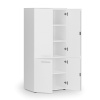 Kancelárska policová skriňa PRIMO WHITE, polené dvere, 800 x 500 x 1781 mm, biela