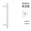 MPkovania FT - MADLO kód K41Z 40x10 mm ST ks Rozteč madla: 210 mm, Rozmer profilu madla: 40x10 mm, Dĺžka: 400 mm