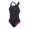 Speedo HyperBoom Medalist Swimsuit Womens Black/ Pink 8 (XS)