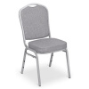 Banketová stolička Silver Smooth, strieborný rám, látka sivá - Basic - 1 kus - 1 KS - 3 - 5 hodiny - čalúnené - nie - textília (PES, POP, PAN) - banketová stolička - 47 - sivá - 150 kg BASIC