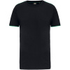 Kariban Tričko WK3020 Day-to-Day, krátký rukáv, pánské COT203020o6414-black/kelly 4XL Černá/zelená kelly