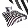 KOMPLET POSTEĽNEJ BIELIZNE 140x200 obliečka na vankúš MIKROFIBRA Eusebia Home PÁSY