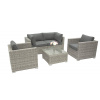 DEOKORK Ratanová variabilná zostava SEVILLA 1+2+1 pre 4 osoby (sivá)