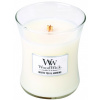 WoodWick White Tea & Jasmine vonná svíčka s dřevěným knotem 275 g