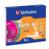 Verbatim VERBATIM DVD-R AZO 4,7GB, 16x, colour, slim case 5 ks
