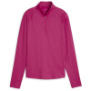 Puma W You-V Solid quarter Zip Baselayer Top Womens Garnet.Rose 10 (S)