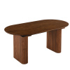 Mebel Elite Rozkladací stôl OVAL 90-220 cm, orech