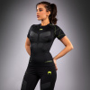 Dámský Rashguard VENUM Kr. rukáv Training Camp 4.0 - černo/neo zelený