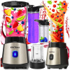 STOLNÝ MIXÉR MIXÉR NA SMOOTHIE KOKTAILY ROZBÍJA ĽAD 2 FĽAŠKY 1500 W