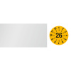 Kontrolná nálepka pre kábel 26, žltá, samolepka, 60 x 20 mm, 5 x 16 ks