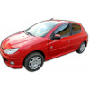Okenné deflektory Peugeot 206 5D HTB 1998-2005 4 ks predné+zadné