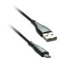 kábel CENTO C100 Micro-USB (1m,3A) čierny (LCCAB100MUBLA)