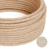 Textilný kábel Ultra Soft s prírodnou jutovou tkaninou, 2 x 0.75mm, 1 meter