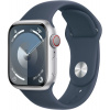 Apple Watch Series 9 GPS+Cellular 41mm M/L Silver Aluminum Case / Storm Blue Sport Band MRHW3QC/A