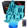 Nočná lampa do detskej izby - 3d LEP viedol USB Lewandowski FC Barcelona (3d LEP viedol USB Lewandowski FC Barcelona)