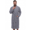 Pánský župan froté, šedý 1ZF3071 šedá XXL + První výměna zboží zdarma.