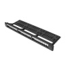 LANBERG 24PORTOVÝ PATCH PANEL 1U S ORGANIZÉREM PRO KEYSTONE MODULY ČERNÝ PPKS-1124-B