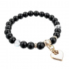 Náramek Srdce 30208 - Onyx / 8 mm