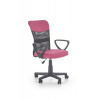 HALMAR Kancelárska stolička s podrúčkami Timmy - ružová / čierna