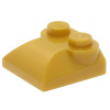 47457 Pearl Gold Slope, Curved 2 x 2 x 2/3 with Two Studs (Perleťově zlatý svah, zakřivený 2 x 2 x 2/3 se dvěma cvočky)