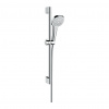 Hansgrohe Croma Select E - Sprchová sada Multi EcoSmart 9 l/min so sprchovou tyčou 65 cm , biela/chróm 26581400