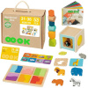 Woopie Let's Go Green WOOPIE GREEN Box XXL Montessori vzdelávací senzorický box 7v1 31-36 mesiacov. FSC