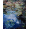 Lesné jazierko s ľaliami - Akad. mal. Igor Navrotskyi, originálny, ručne maľovaný obraz M (do veľkosti 65x65cm) Viac farieb