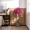 COSTWAY 135cm umelý strom s kvetmi azalky, umelá rastlina v kvetináči, umelý strom, realistická rastlina v kvetináči pre domácnosť, kanceláriu, izbová rastlina Dekoratívna rastlina ružová