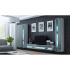 Cama Meble Obývačka VIGO NEW 6, biely mat/sivý lesk
