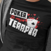 Tričko s potlačou Poker je moja terapia Pánsky Čierna 110 cm/4 roky
