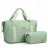 KONO set variabilná cestovná taška a kozmetická taštička - zelená - 26L