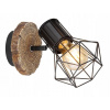 STROPNÉ SVIETIDLO LAMPA GLOBO PRISKA 54017W-1 ČIERNA / DREVO