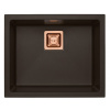 Alveus QUADRIX 50 MONARCH kuchynský granitový drez so sifónom56x46-Chocolate+prepad copper 1108036+copper