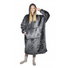 HomeLife Televízna mikina s kapucňou HOODIE sivá 88 x 112 cm 88112H