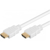 PremiumCord HDMI High Speed Ethernet kabel, zlacené konektory, 1.5m, bílý kphdme015w