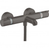 Hansgrohe Ecostat Vaňová termostatická batéria, brúsený čierny chróm 13114340
