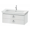 DURAVIT White Tulip závesná skrinka pod umývadlo, 2 zásuvky, 984 x 458 x 410 mm, biela vysoký lesk, WT435208585
