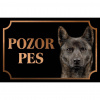 Kai - Kovová tabuľka POZOR PES