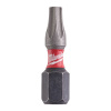 bit MILWAUKEE skrutkovací Shockwave TX20 25mm (skrutkovací bit do drážky TORX, 2 ks v blistri)