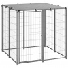 zahrada-XL Koterec pre psa strieborný 110x110x110 cm oceľ 150785