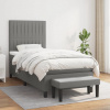 zahrada-XL Boxspring posteľ s matracom tmavosivá 90x190 cm látka 3136718